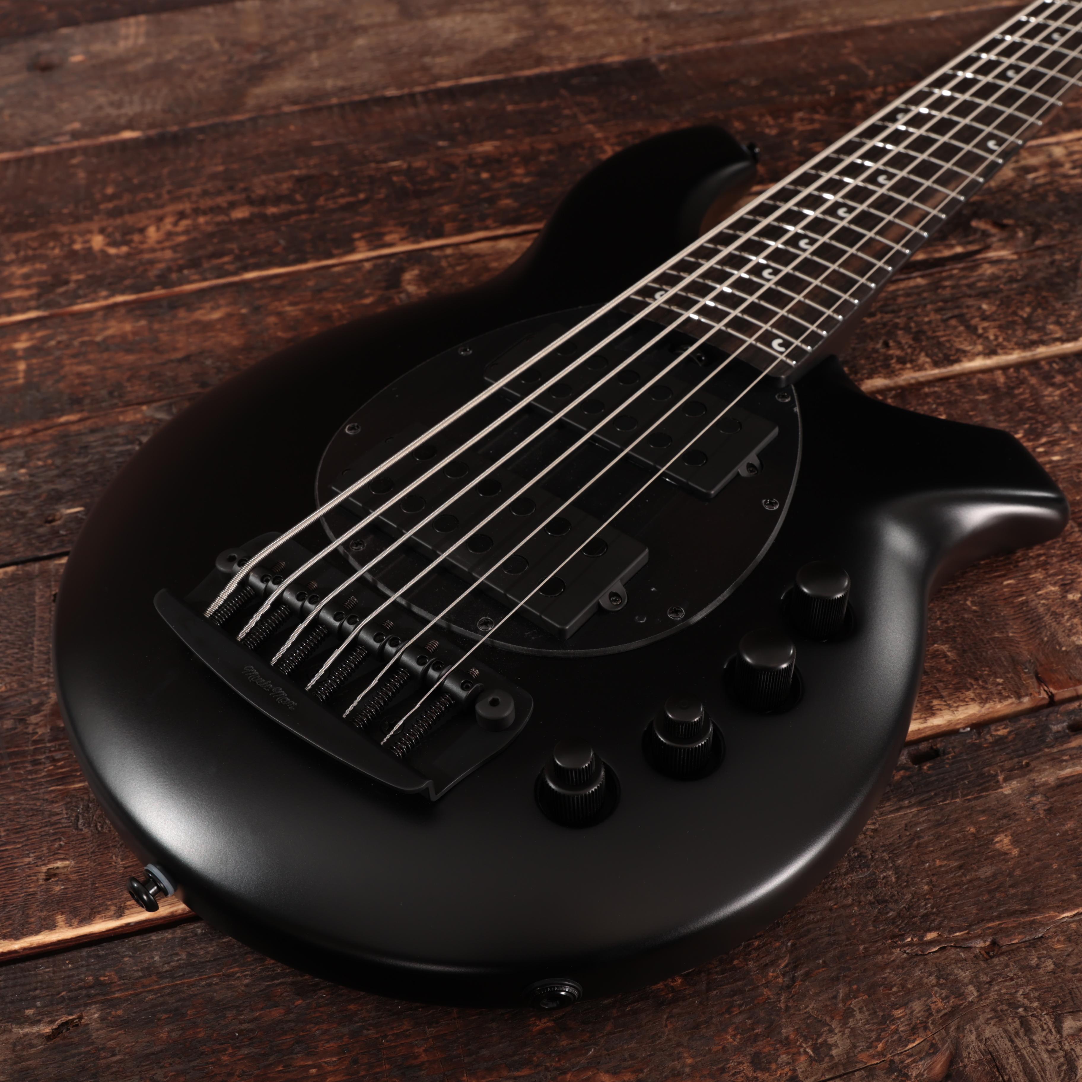 Music Man Bongo 6 HH Bass Guitar in Stealth Black - Andertons Music Co